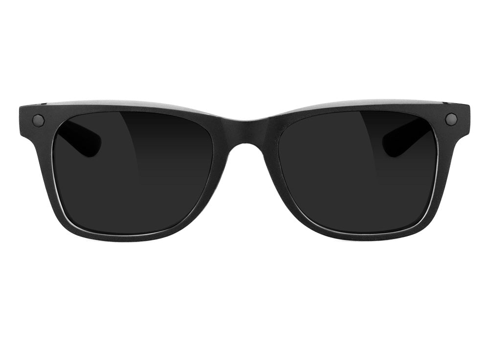 Harper Matte Blackout Polarized Sunglasses Front