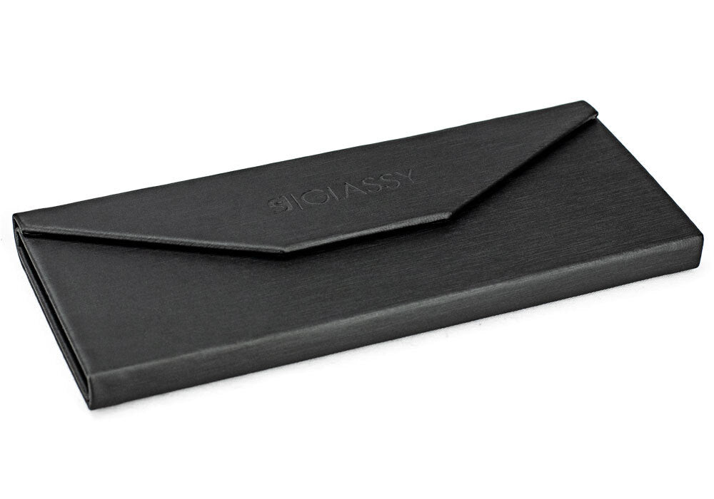 Mayfair Silver Purple Polarized Sunglasses Case Close