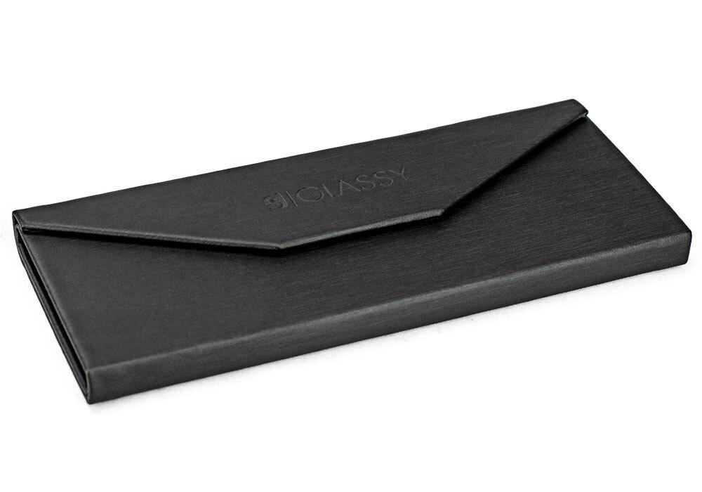 Mayfair Black Red Polarized Sunglasses Case close