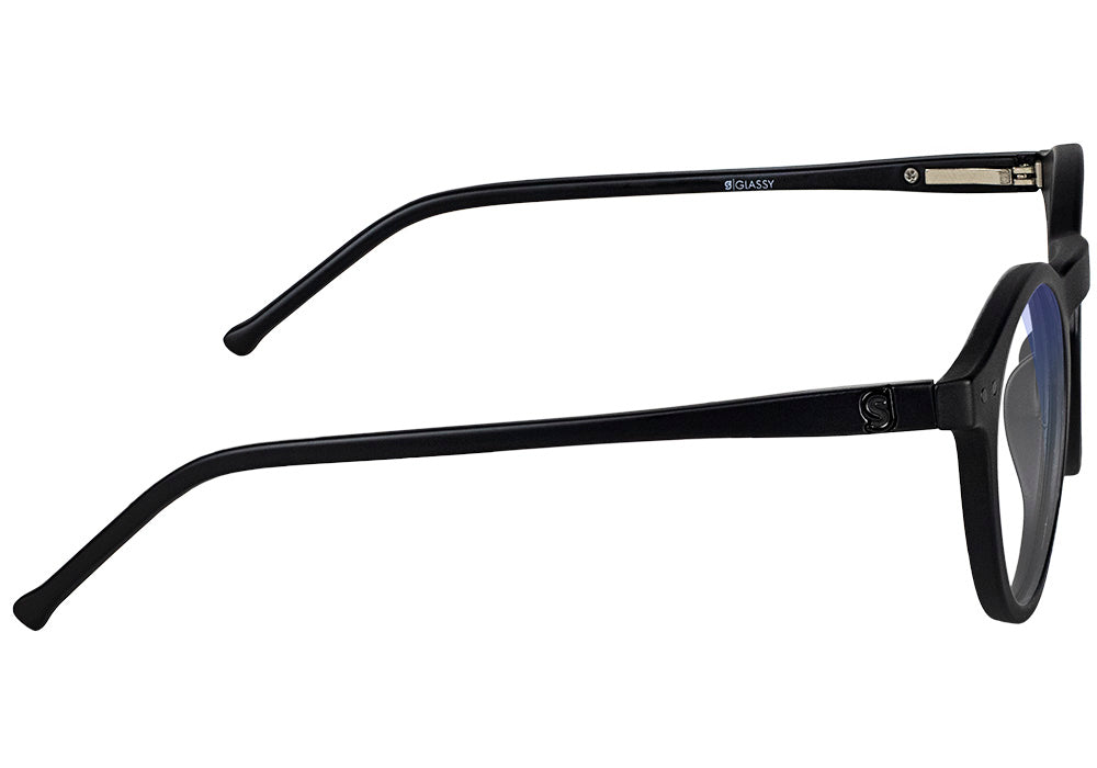 Apollo Matte Blackout Blue Light Blocking Gaming Glasses Side