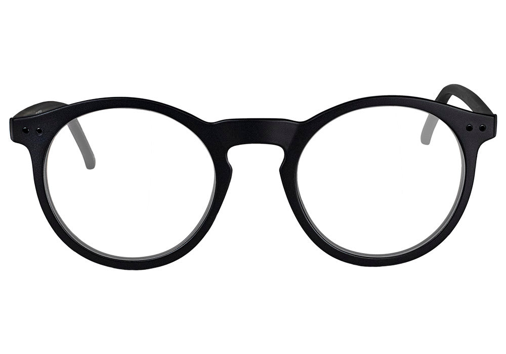 Apollo Matte Blackout Prescription Glasses Front