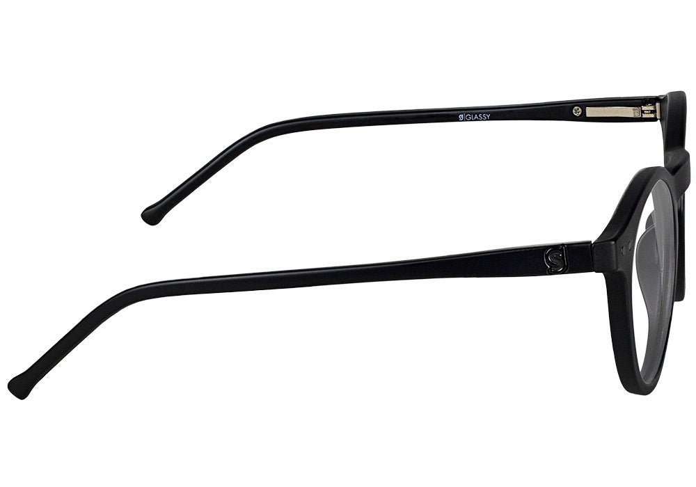 Apollo Matte Blackout Prescription Glasses Side