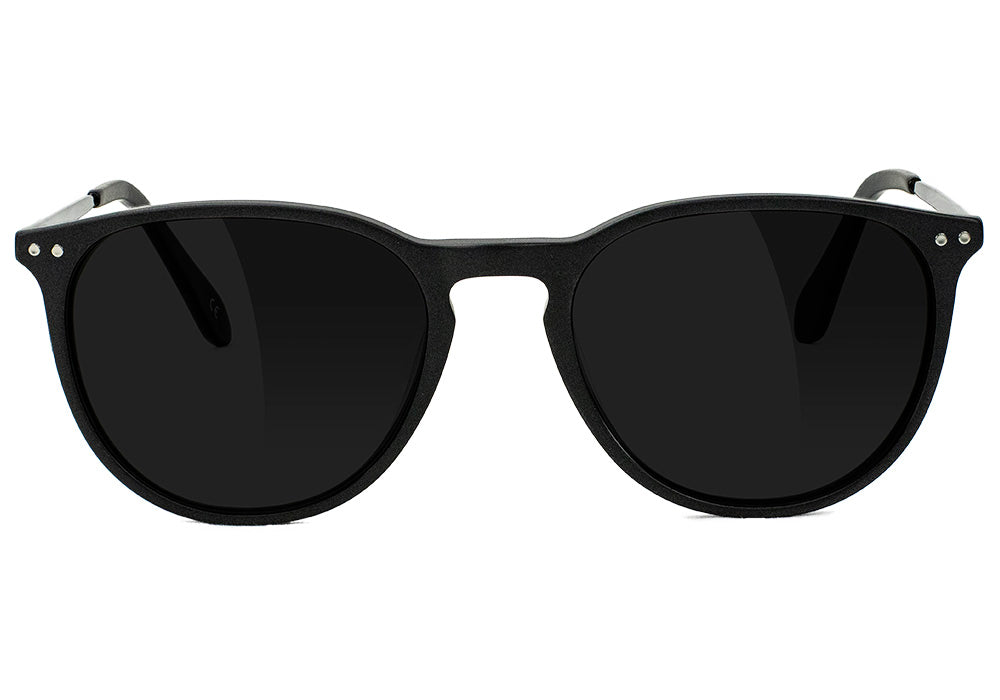 Bennett Matte Blackout Polarized Sunglasses Front