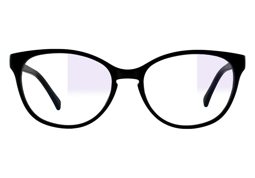 Halle Black Light Blocking Gaming Glasses Front