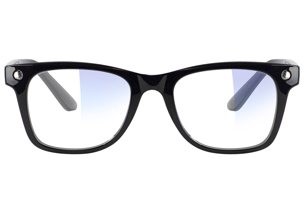 Harper Black Prescription Glasses Front #Color_Black