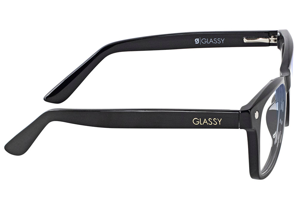 Harper Black Prescription Glasses Side #Color_Black