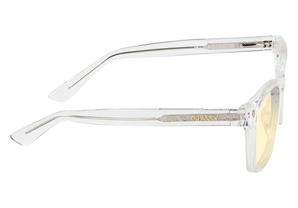 Harper Clear Blue Light Blocking Gaming Glasses Yellow Lens Side
