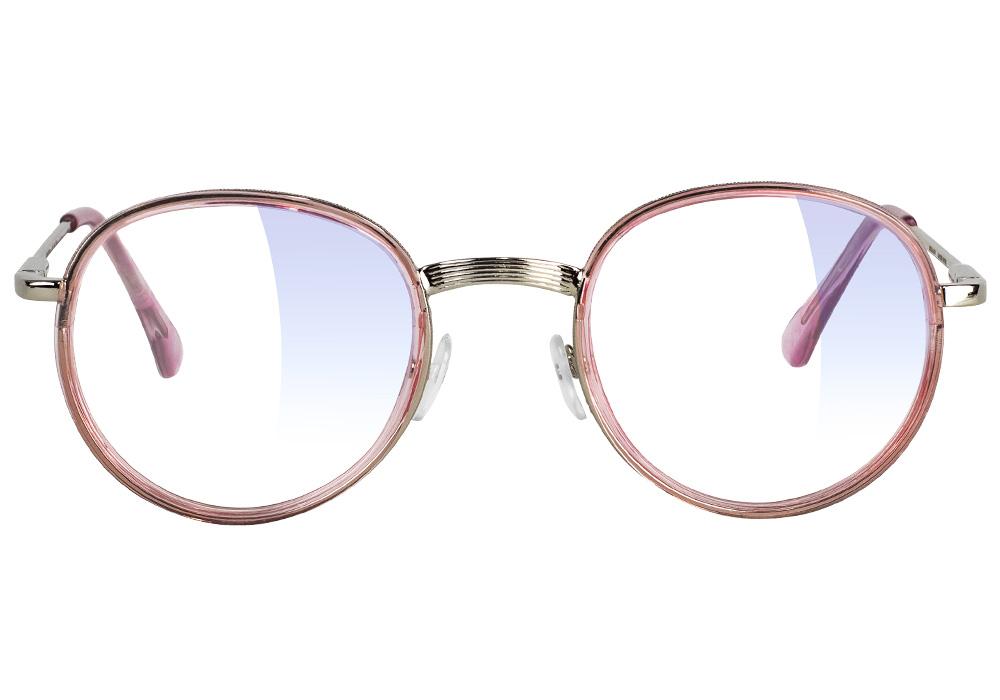 Lincoln Pink Prescription Glasses Front #Color_Pink / Cancer Hater