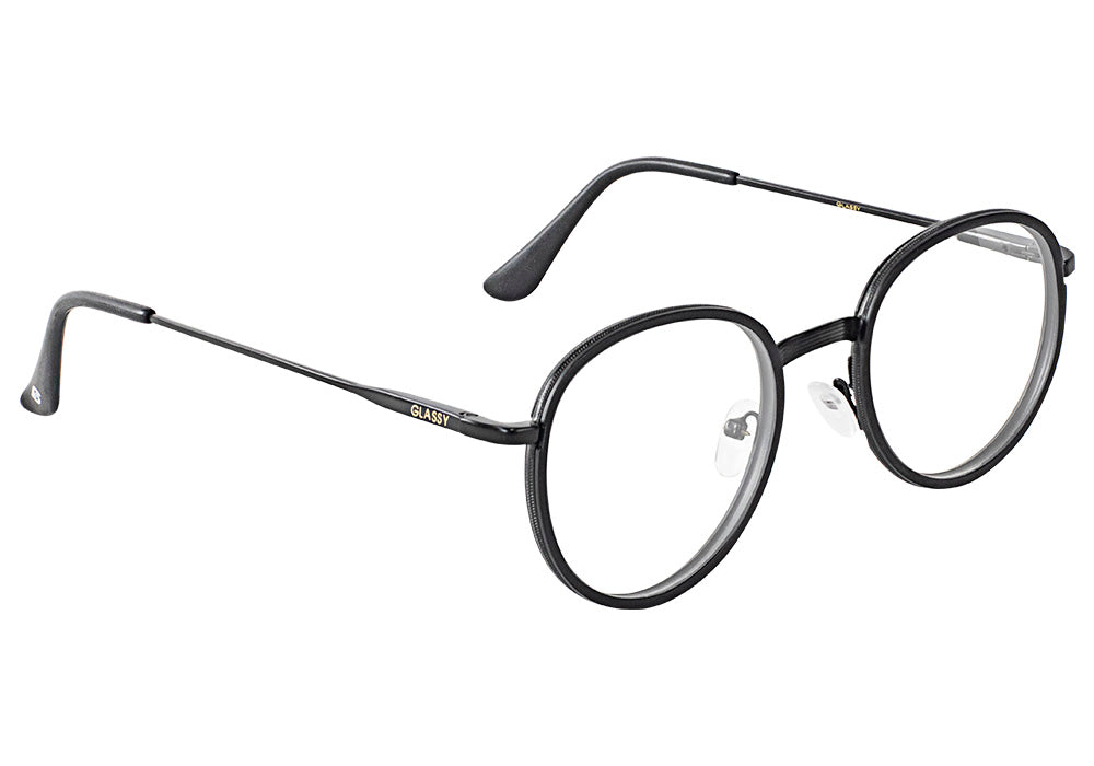 Lincoln Matte Black Prescription Glasses #Color_Matte Black