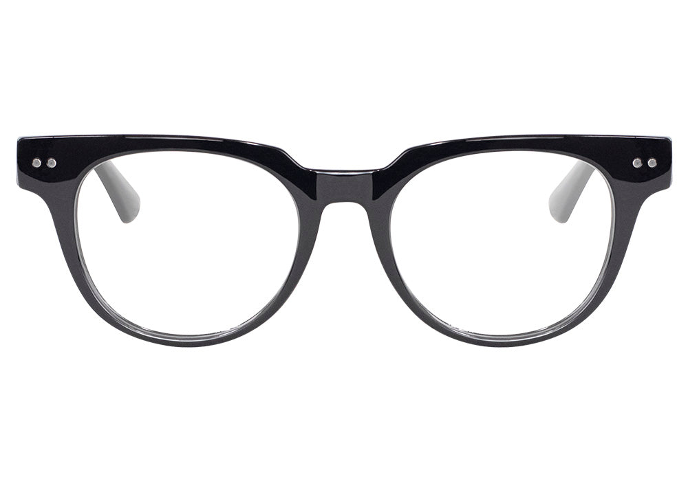 Lox Black Prescription Glasses Front #Color_Black