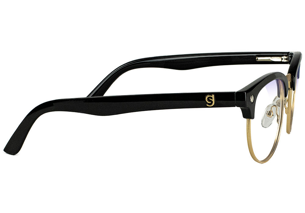 Morrison Black/Gold Blue Light Blocking Gaming Glasses Side