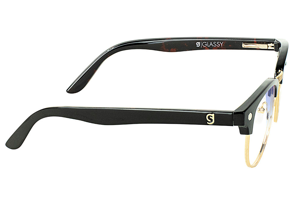 Morrison Black/Tortoise Blue Light Blocking Gaming Glasses Side