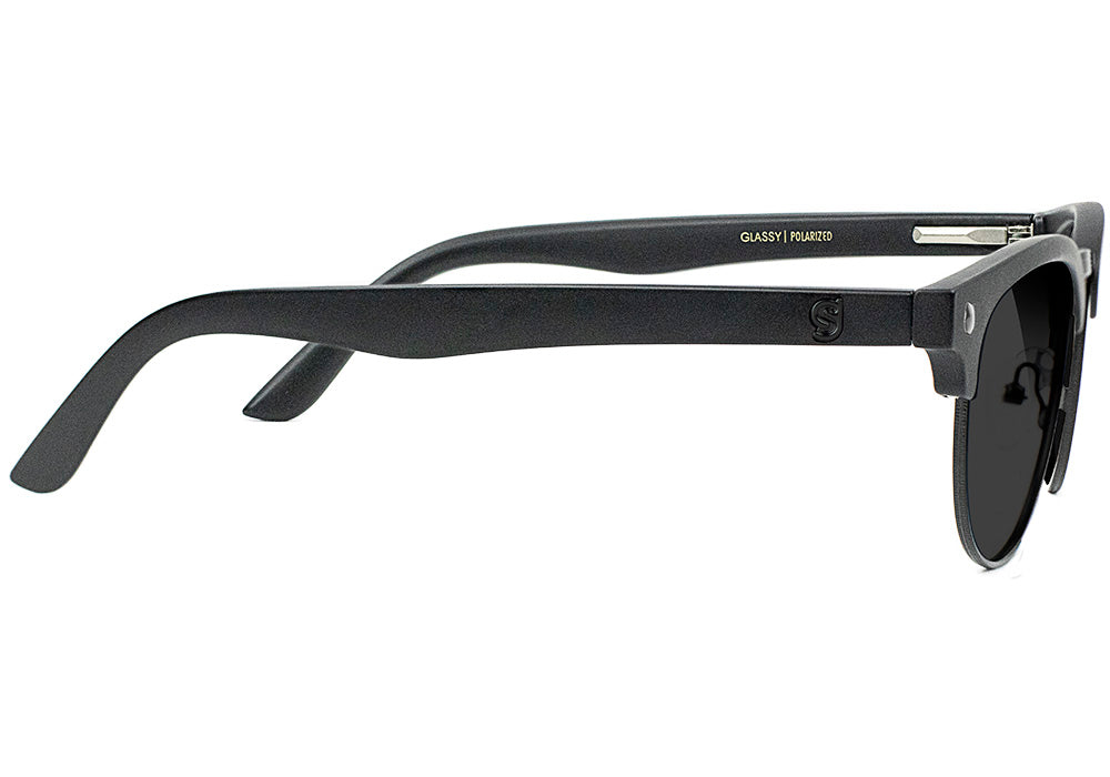 Morrison Matte Blackout Polarized Sunglasses Side