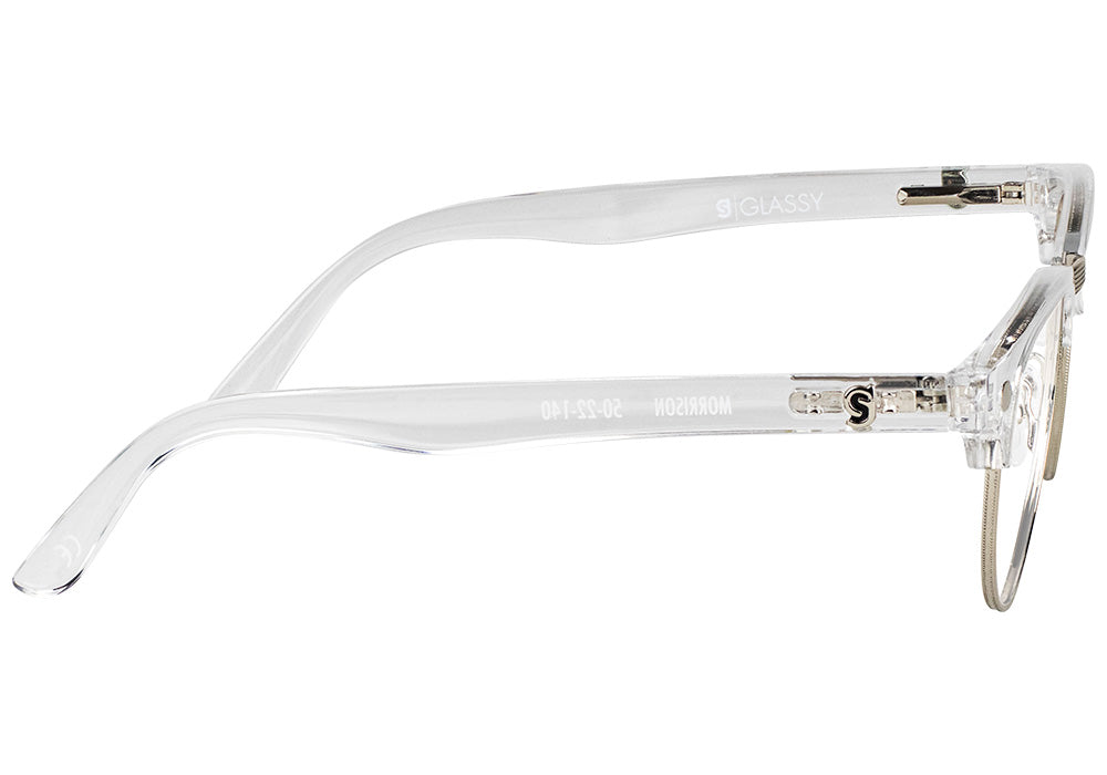 Morrison Clear Clubmaster Prescription Glasses Side