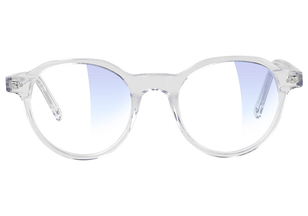 Olsen Clear Round Prescription Glasses Front #Color_Clear