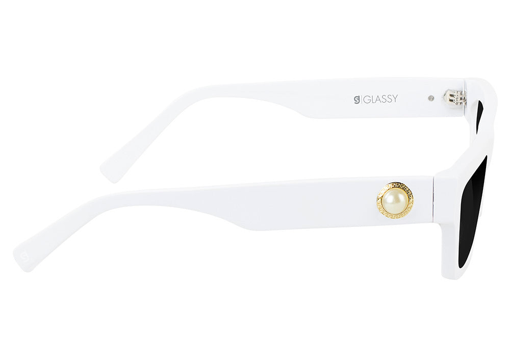 P-Loc White Polarized Sunglasses Side