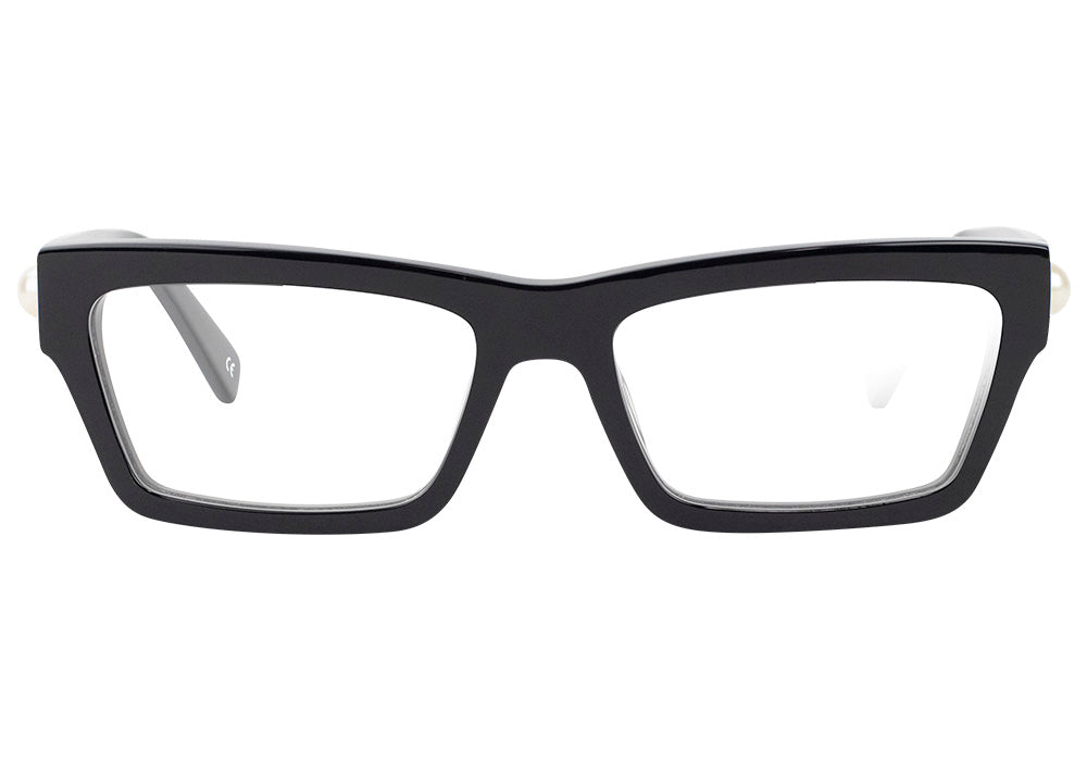 P-Loc Black Prescription Glasses Front #Color_Black