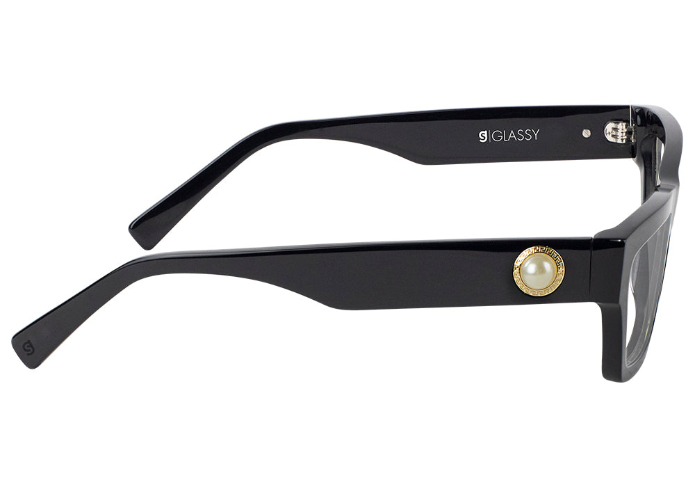 P-Loc Black Prescription Glasses Side #Color_Black