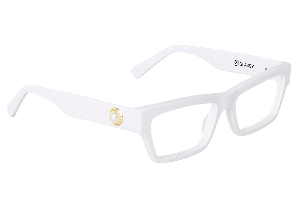 P-Loc White Prescription Glasses #Color_White
