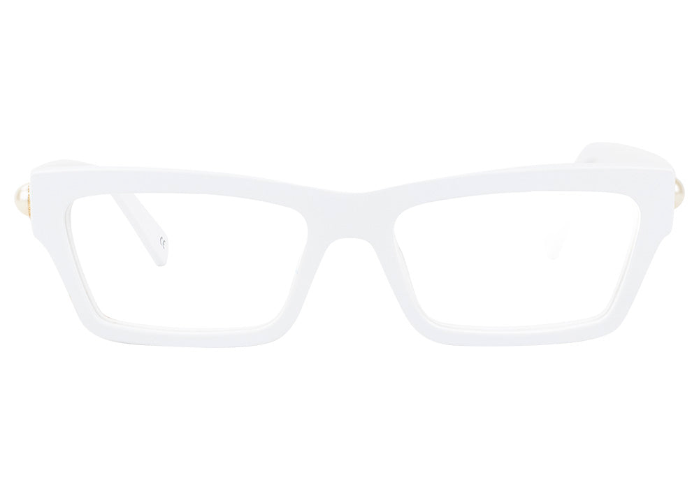 P-Loc White Prescription Glasses Front #Color_White