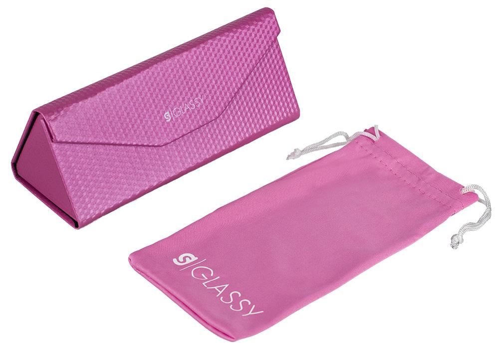 Lincoln Pink Prescription Glasses packaging #Color_Pink / Cancer Hater