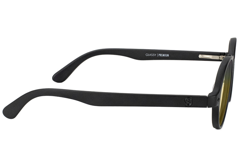 Prod Matte Blackout Blue Light Blocking Gaming Glasses Yellow Lens Side