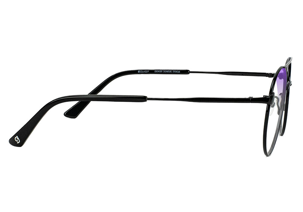 Sampson Black Blue Light Blocking Gaming Glasses Side