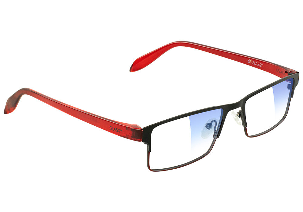 Strike Black/Crimson Blue Light Blocking Gaming Glasses