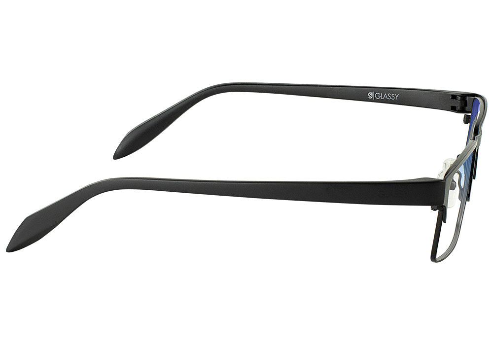 Strike matte black Blue Light Blocking Gaming Glasses Side