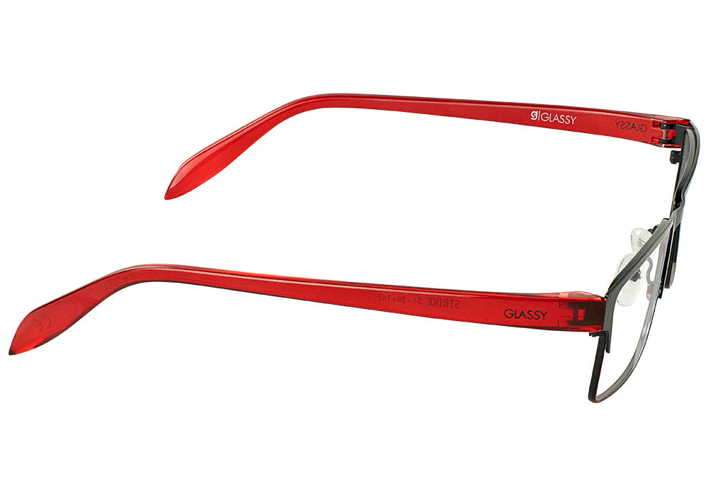 Strike Black Red Prescription Glasses Side
