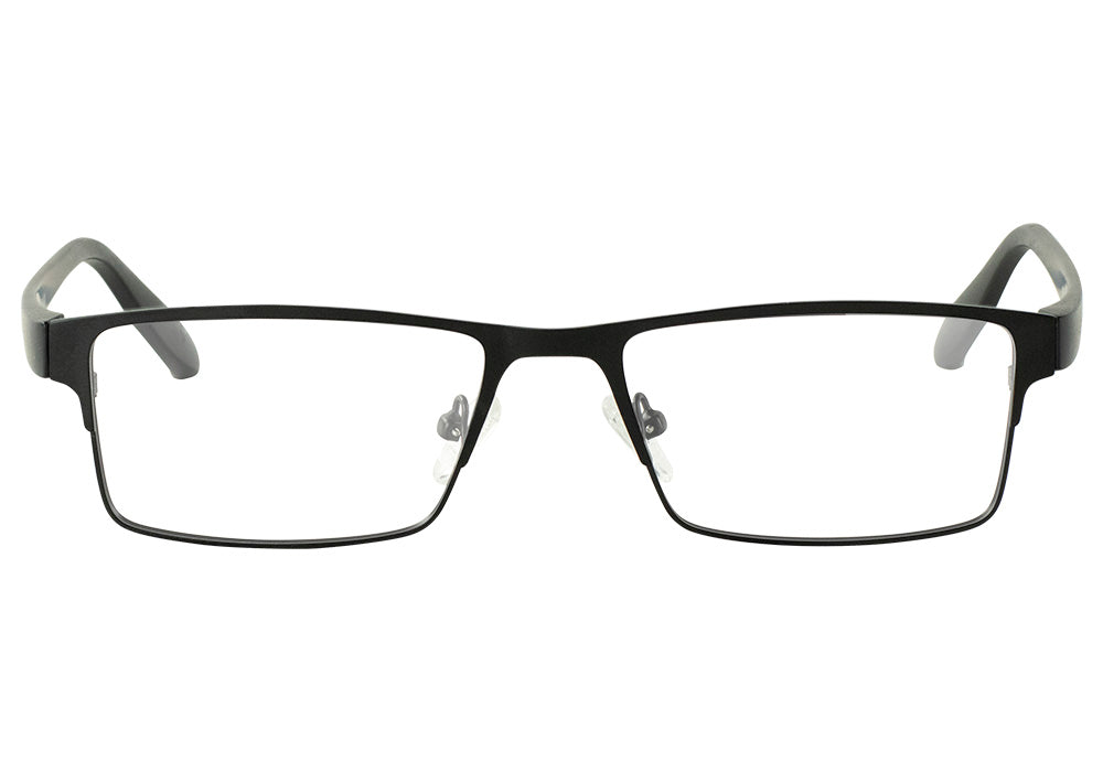 Strike Matte Black Prescription Glasses Front
