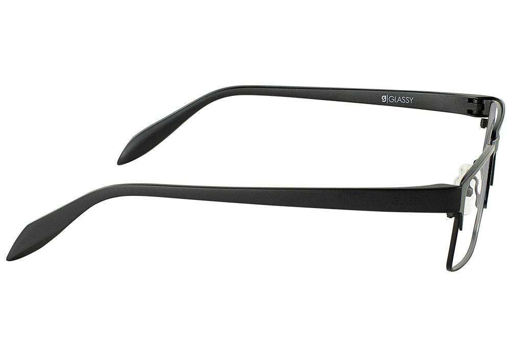 Strike Matte Black Prescription Glasses Side