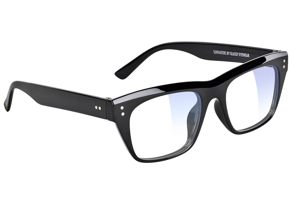 Santos blue light gaming glasses by Glassy Eyewear #Color_Black