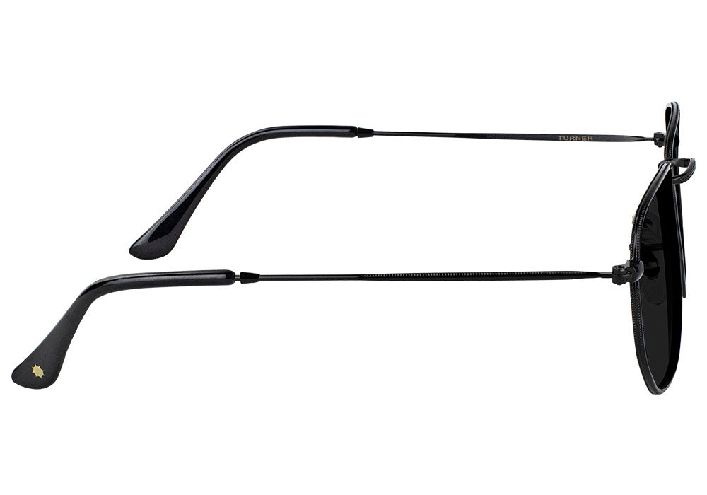Turner Black Polarized Sunglasses Side