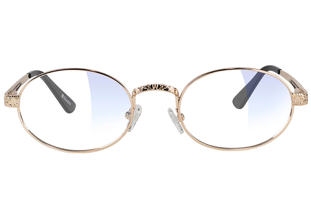 Zion Gold Blue Light Blocking Gaming Glasses Front