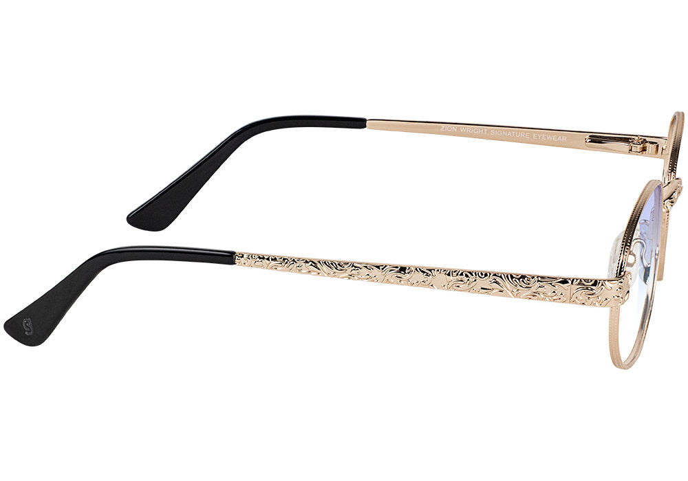 Zion Gold Blue Light Blocking Gaming Glasses Side