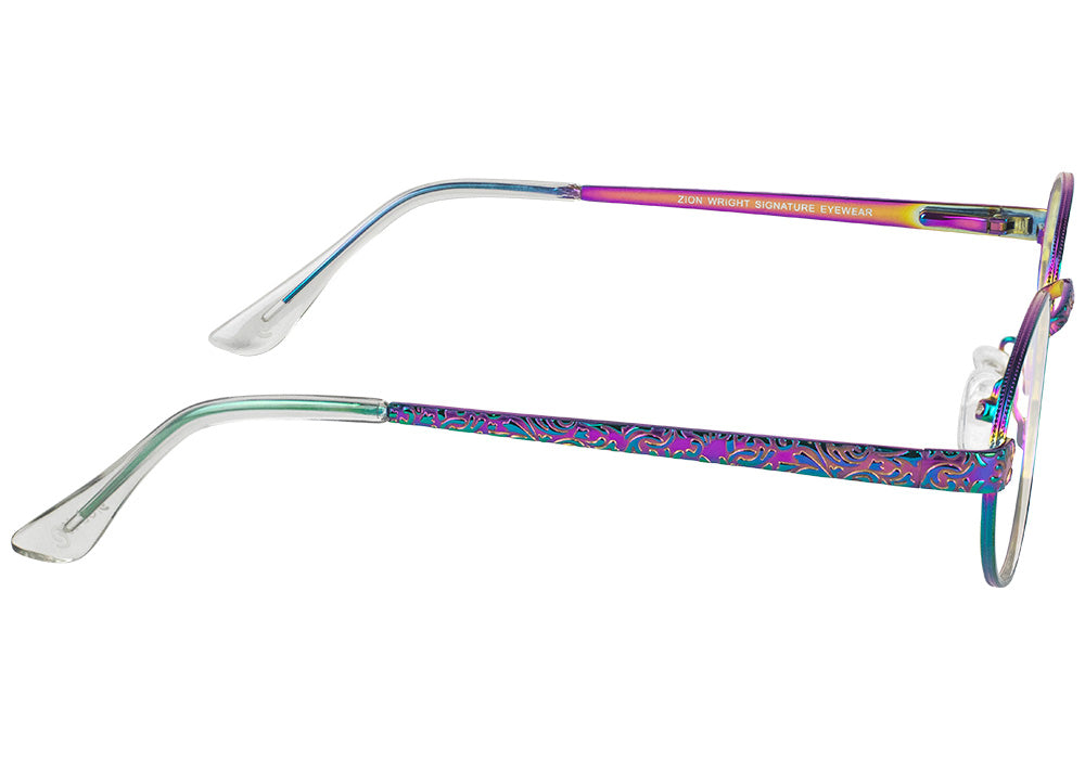 Zion Ionized Metal Oval Prescription Glasses Side