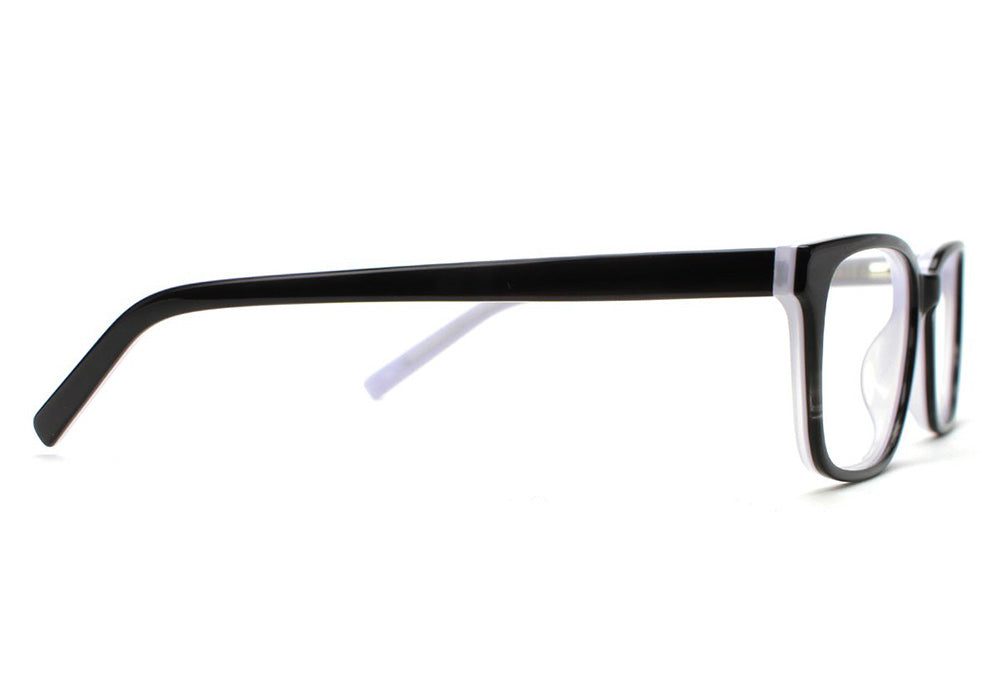 Alamo Black White Prescription Glasses Side