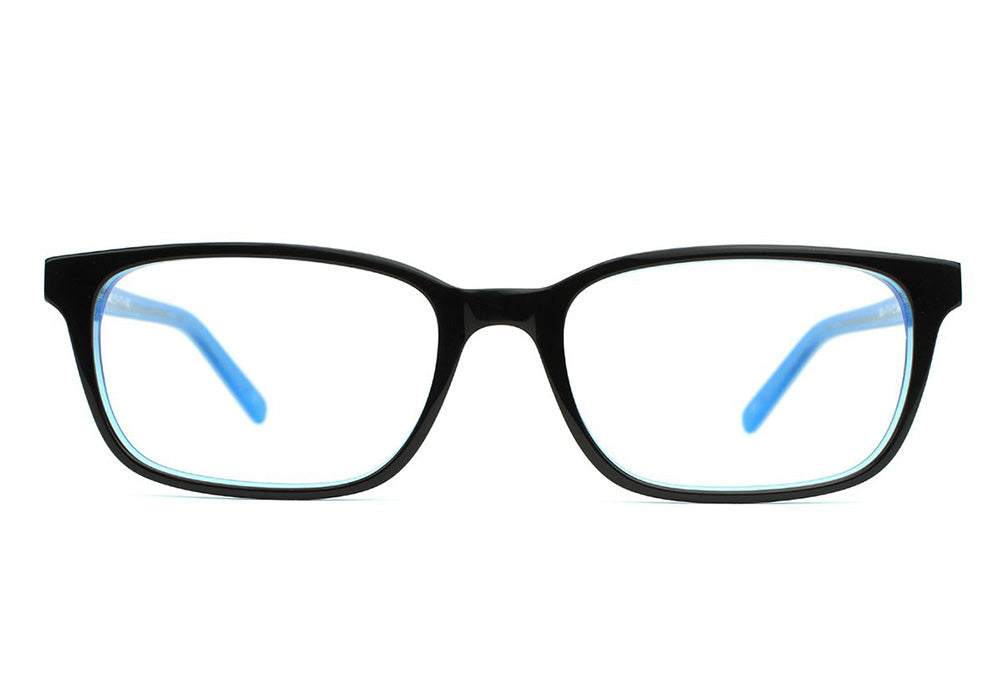 Alamo Black Blue Prescription Glasses Front