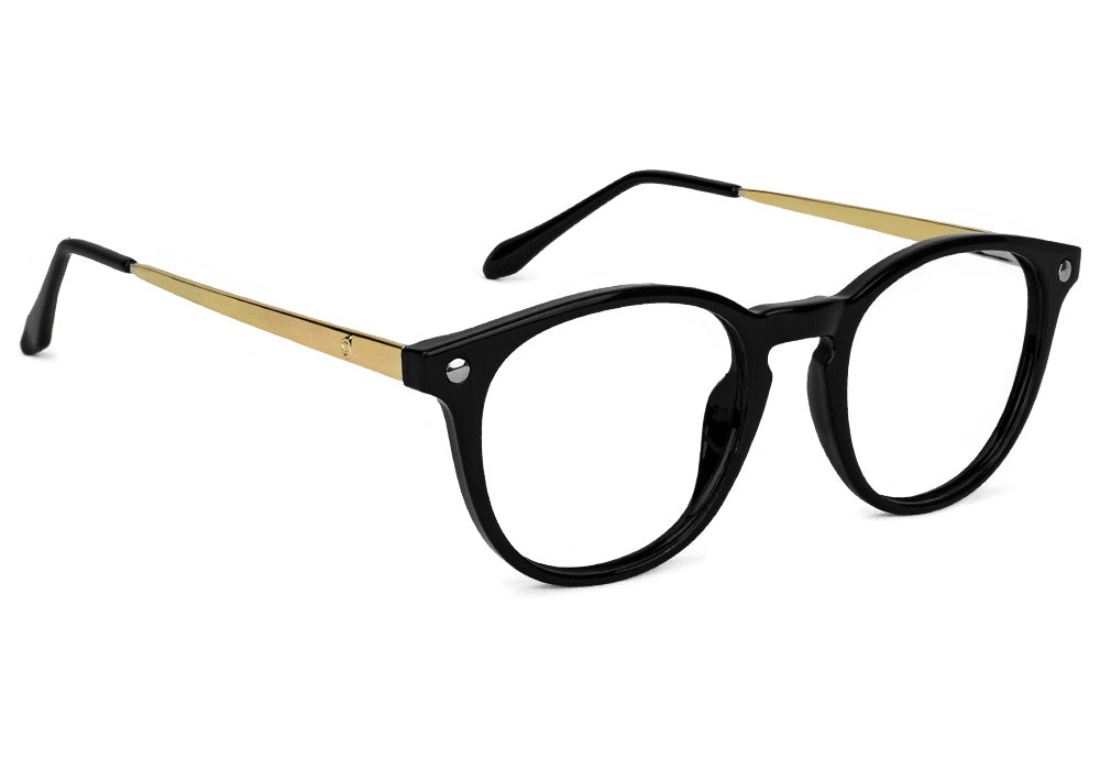 Aria Black Gold Prescription Glasses #Color_Black/Gold