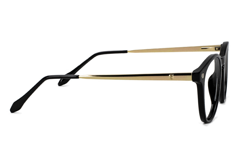Aria Black Gold Prescription Glasses Side #Color_Black/Gold