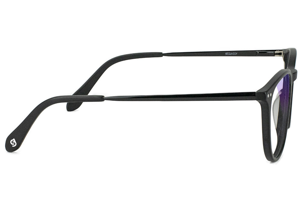 Bennett Matte Black Blue Light Blocking Gaming Glasses Side