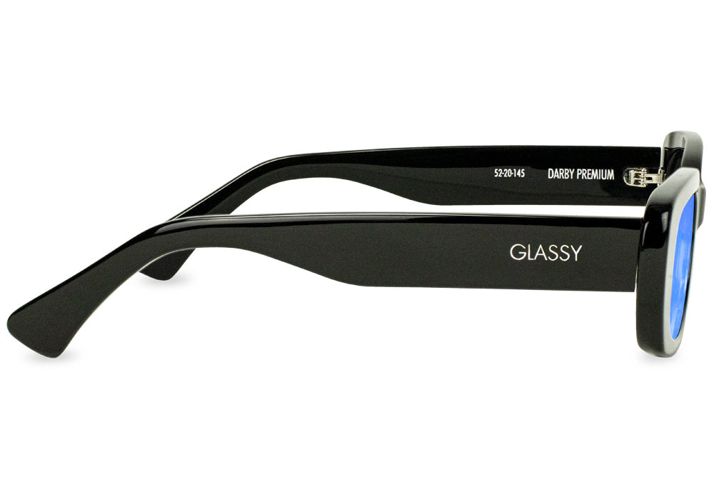 Darby Black Blue Polarized Sunglasses Side