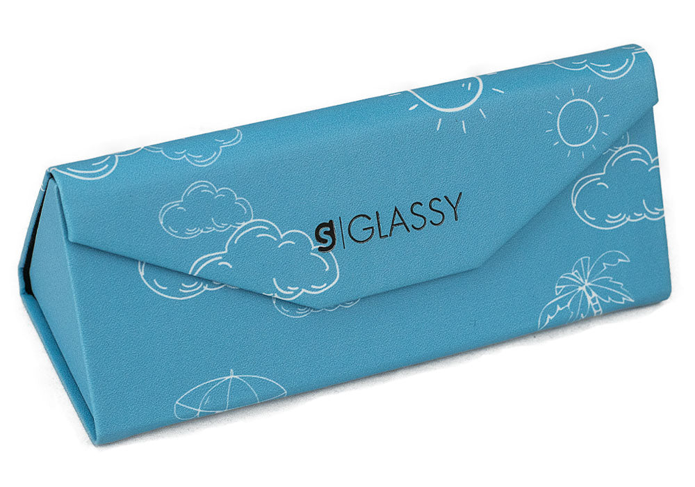 Foldable hard case for eyewear by Glassy Eyewear