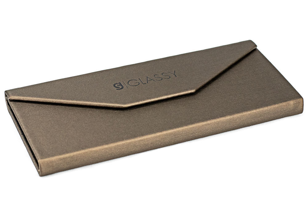 Foldable hard case for eyewear by Glassy Eyewear