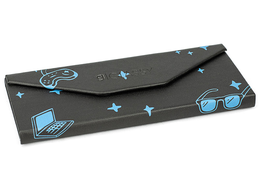 Foldable hard case for eyewear by Glassy Eyewear