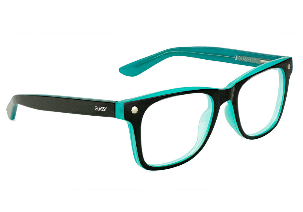 Harper Black Tiffany Prescription Glasses #Color_Black/Tiffany