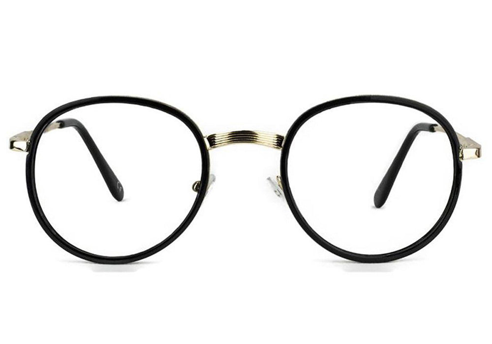 Lincoln Black Gold Prescription Glasses Front