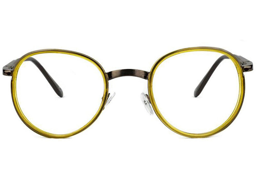 Lincoln Honey Prescription Glasses Front #Color_Honey