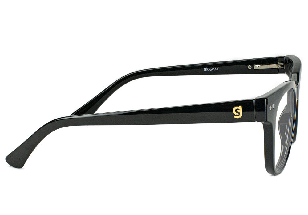 Lox Black Prescription Glasses Side #Color_Black
